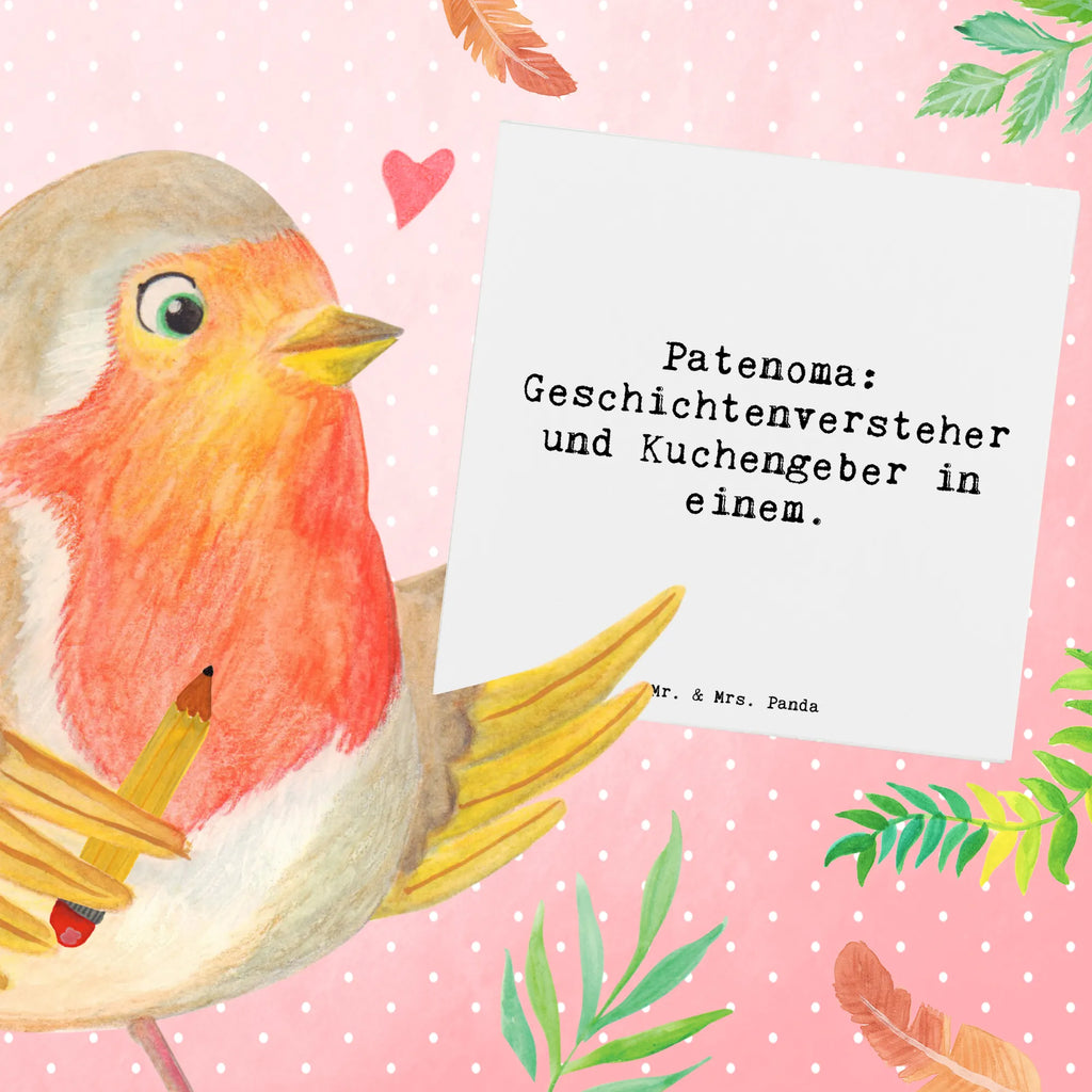 Deluxe Karte Spruch Patenoma Geburtstagskarte, Glückwunschkarte, Hochwertige Grußkarte, Hochwertige Klappkarte, Karte, Einladungskarte, Grußkarte, Klappkarte, Hochzeitskarte, Familie, Vatertag, Muttertag, Bruder, Schwester, Mama, Papa, Oma, Opa