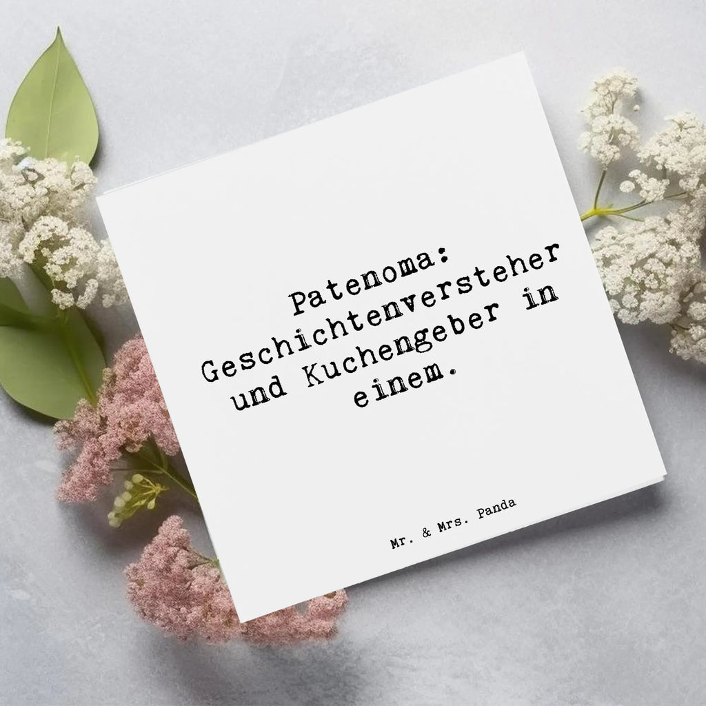 Deluxe Karte Spruch Patenoma Geburtstagskarte, Glückwunschkarte, Hochwertige Grußkarte, Hochwertige Klappkarte, Karte, Einladungskarte, Grußkarte, Klappkarte, Hochzeitskarte, Familie, Vatertag, Muttertag, Bruder, Schwester, Mama, Papa, Oma, Opa