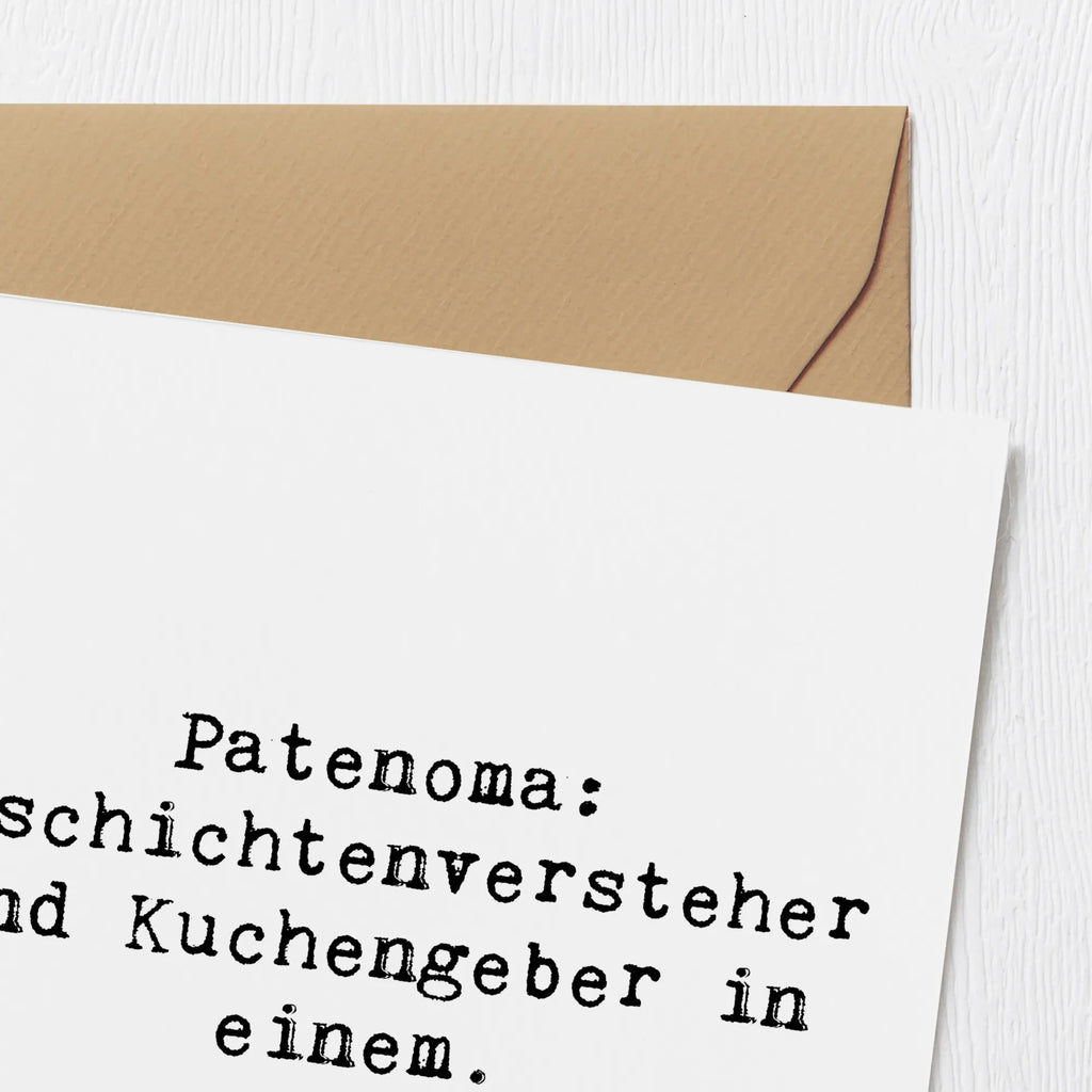 Deluxe Karte Spruch Patenoma Geburtstagskarte, Glückwunschkarte, Hochwertige Grußkarte, Hochwertige Klappkarte, Karte, Einladungskarte, Grußkarte, Klappkarte, Hochzeitskarte, Familie, Vatertag, Muttertag, Bruder, Schwester, Mama, Papa, Oma, Opa