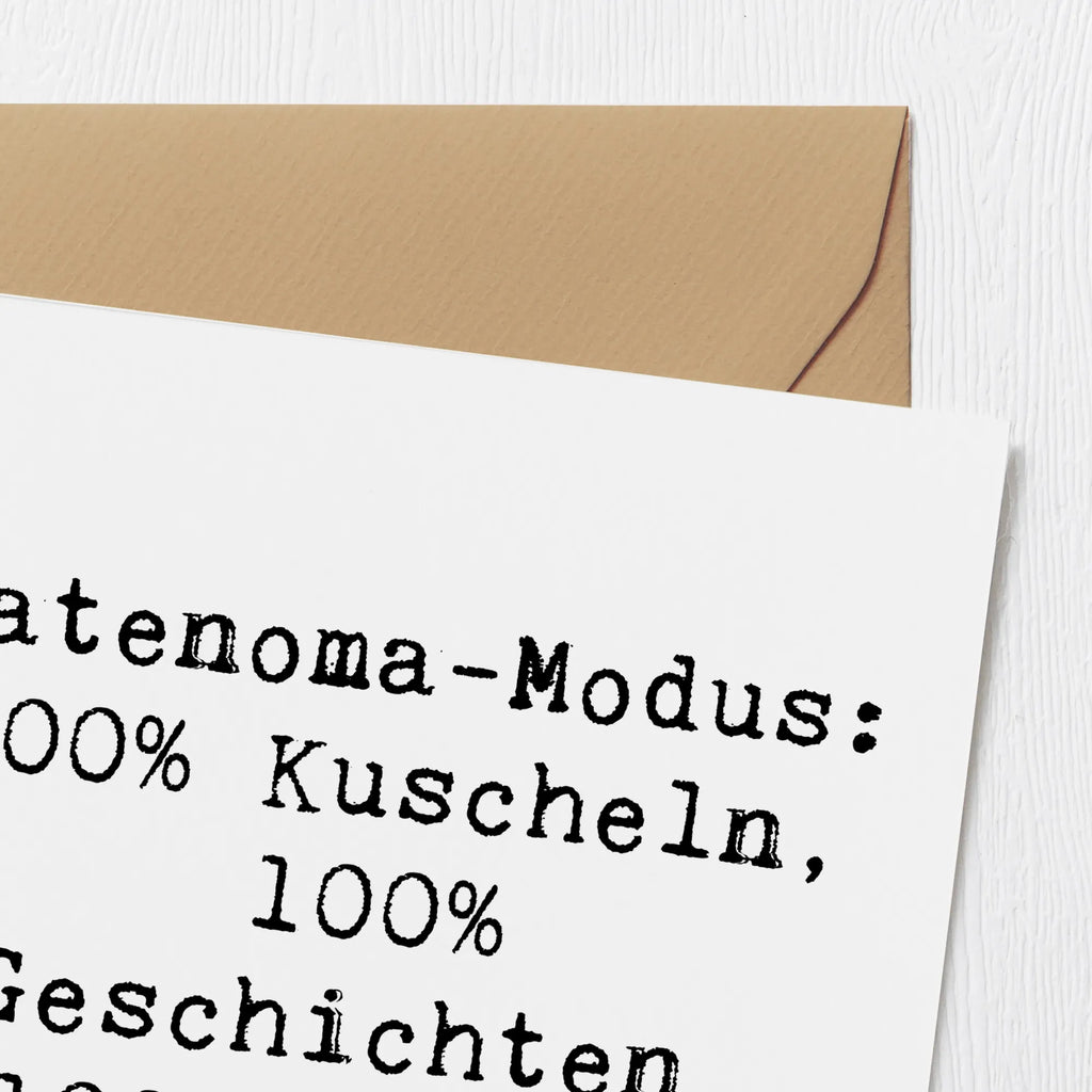 Deluxe Card Saying Patenoma-Modus: 100% Kuscheln, 100% Geschichten, 100% Liebe. Karte, Grußkarte, Hochwertige Grußkarte, Hochwertige Klappkarte, Hochzeitskarte, Geburtstagskarte, Klappkarte, Glückwunschkarte, Einladungskarte, Familie, Vatertag, Muttertag, Bruder, Schwester, Mama, Papa, Oma, Opa