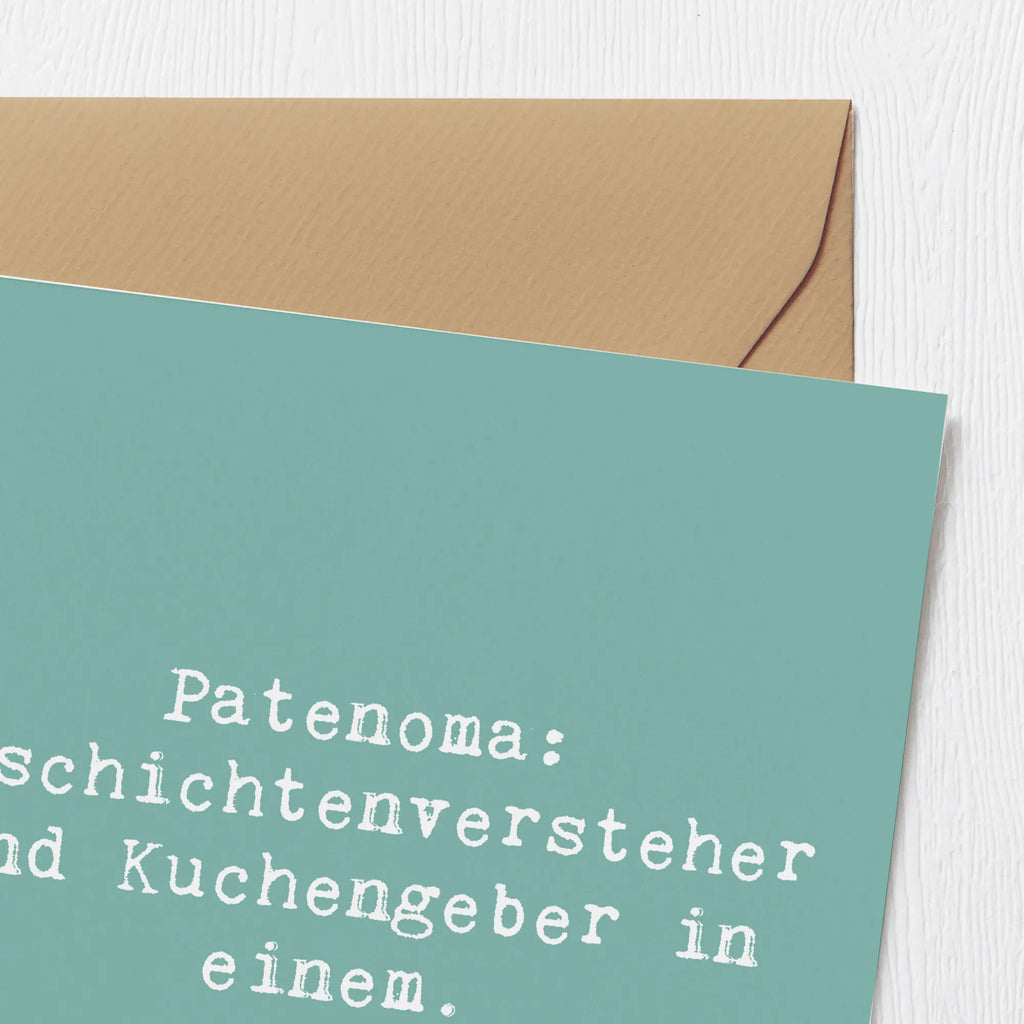 Deluxe Karte Spruch Patenoma Geburtstagskarte, Glückwunschkarte, Hochwertige Grußkarte, Hochwertige Klappkarte, Karte, Einladungskarte, Grußkarte, Klappkarte, Hochzeitskarte, Familie, Vatertag, Muttertag, Bruder, Schwester, Mama, Papa, Oma, Opa