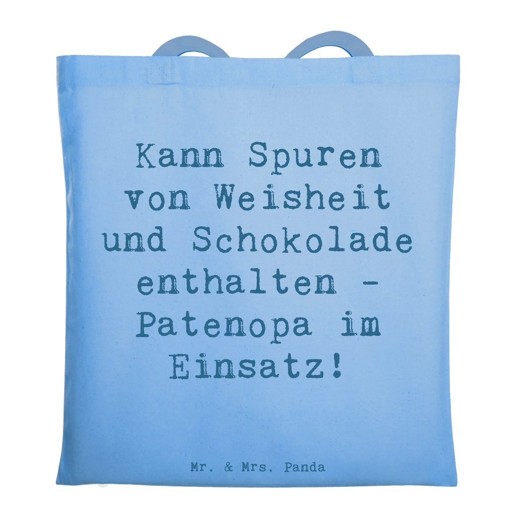 Tragetasche Spruch Patenopa und Weisheit Tragetasche, Stoffbeutel, Beutel, Strandtasche, Laptoptasche, Schultertasche, Stofftasche, Badetasche, Jutebeutel, Shopper, Beuteltasche, Jutetasche, Tasche, Umhängetasche, Einkaufstasche, Einkaufstüte, Familie, Vatertag, Muttertag, Bruder, Schwester, Mama, Papa, Oma, Opa