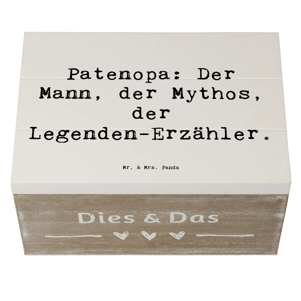 Holzkiste Spruch Patenopa Legende Geschenkdose, Kiste, Dekokiste, Truhe, Erinnerungskiste, Erinnerungsbox, Geschenkbox, XXL, Holzkiste, Schatzkiste, Aufbewahrungsbox, Schatulle, Familie, Vatertag, Muttertag, Bruder, Schwester, Mama, Papa, Oma, Opa
