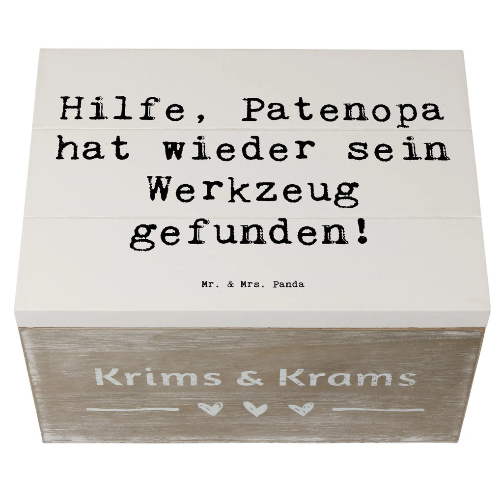 Holzkiste Spruch Patenopa Abenteuer Truhe, Erinnerungsbox, Erinnerungskiste, Geschenkdose, Dekokiste, Holzkiste, XXL, Schatzkiste, Schatulle, Kiste, Geschenkbox, Aufbewahrungsbox, Familie, Vatertag, Muttertag, Bruder, Schwester, Mama, Papa, Oma, Opa