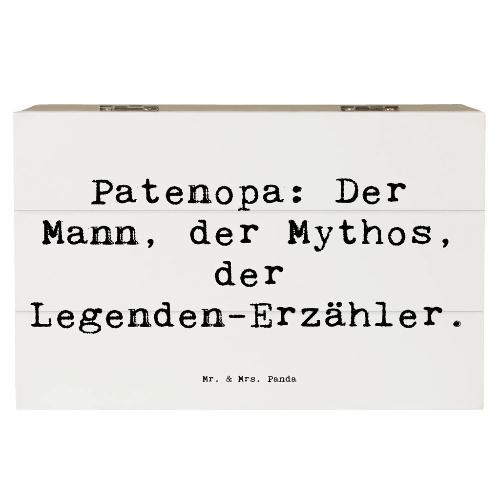 Holzkiste Spruch Patenopa Legende Geschenkdose, Kiste, Dekokiste, Truhe, Erinnerungskiste, Erinnerungsbox, Geschenkbox, XXL, Holzkiste, Schatzkiste, Aufbewahrungsbox, Schatulle, Familie, Vatertag, Muttertag, Bruder, Schwester, Mama, Papa, Oma, Opa