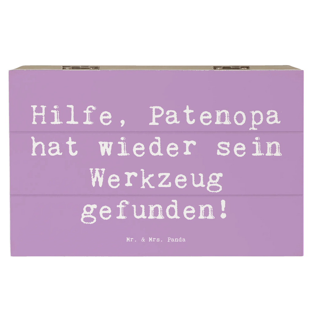 Holzkiste Spruch Patenopa Abenteuer Truhe, Erinnerungsbox, Erinnerungskiste, Geschenkdose, Dekokiste, Holzkiste, XXL, Schatzkiste, Schatulle, Kiste, Geschenkbox, Aufbewahrungsbox, Familie, Vatertag, Muttertag, Bruder, Schwester, Mama, Papa, Oma, Opa