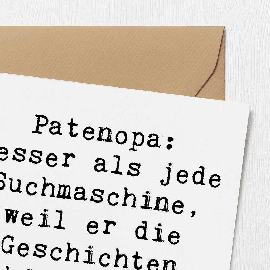 Deluxe Karte Spruch Patenopa Geschichten Karte, Hochwertige Grußkarte, Hochzeitskarte, Hochwertige Klappkarte, Grußkarte, Einladungskarte, Klappkarte, Glückwunschkarte, Geburtstagskarte, Familie, Vatertag, Muttertag, Bruder, Schwester, Mama, Papa, Oma, Opa