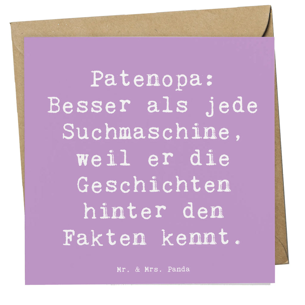 Deluxe Karte Spruch Patenopa Geschichten Karte, Hochwertige Grußkarte, Hochzeitskarte, Hochwertige Klappkarte, Grußkarte, Einladungskarte, Klappkarte, Glückwunschkarte, Geburtstagskarte, Familie, Vatertag, Muttertag, Bruder, Schwester, Mama, Papa, Oma, Opa