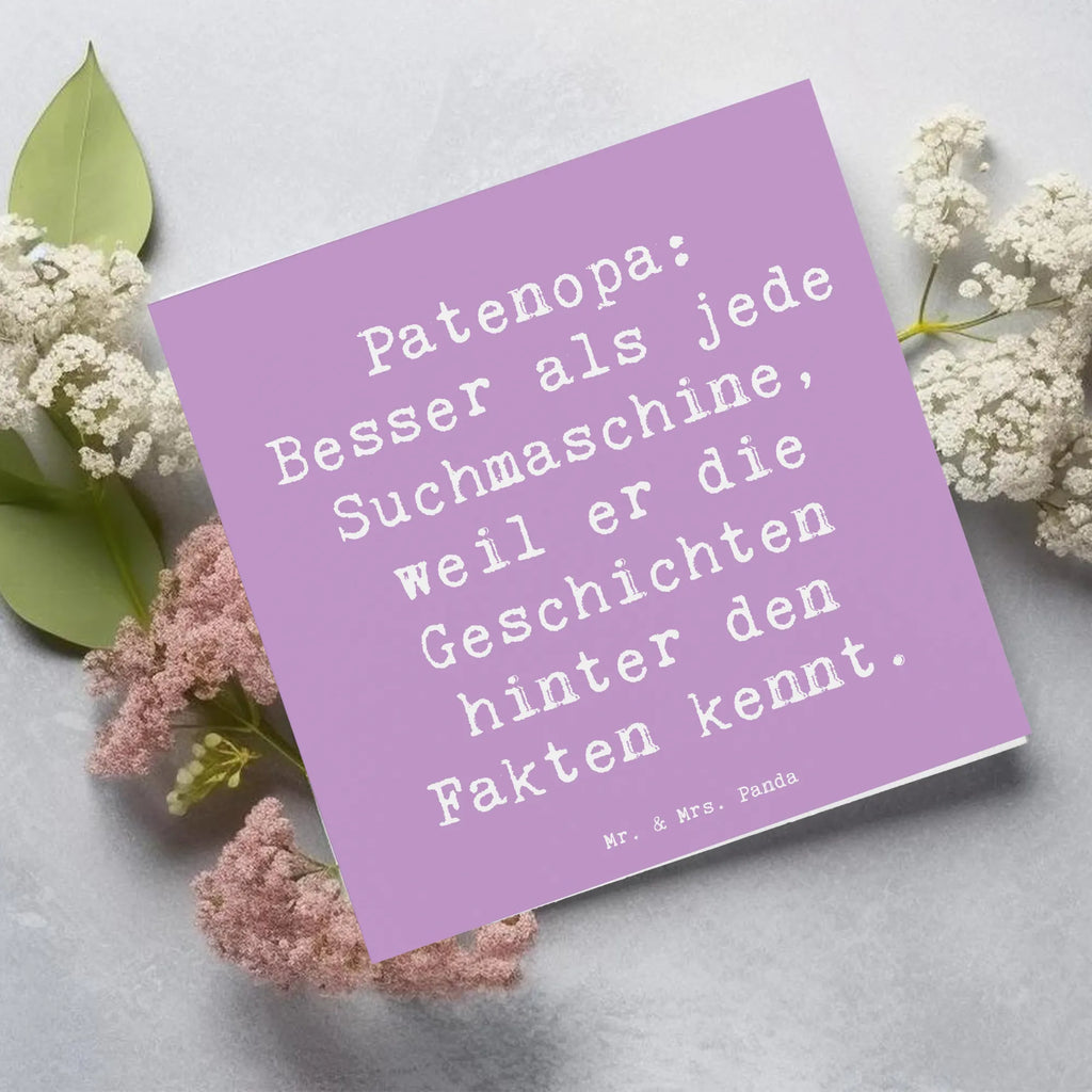 Deluxe Karte Spruch Patenopa Geschichten Karte, Hochwertige Grußkarte, Hochzeitskarte, Hochwertige Klappkarte, Grußkarte, Einladungskarte, Klappkarte, Glückwunschkarte, Geburtstagskarte, Familie, Vatertag, Muttertag, Bruder, Schwester, Mama, Papa, Oma, Opa