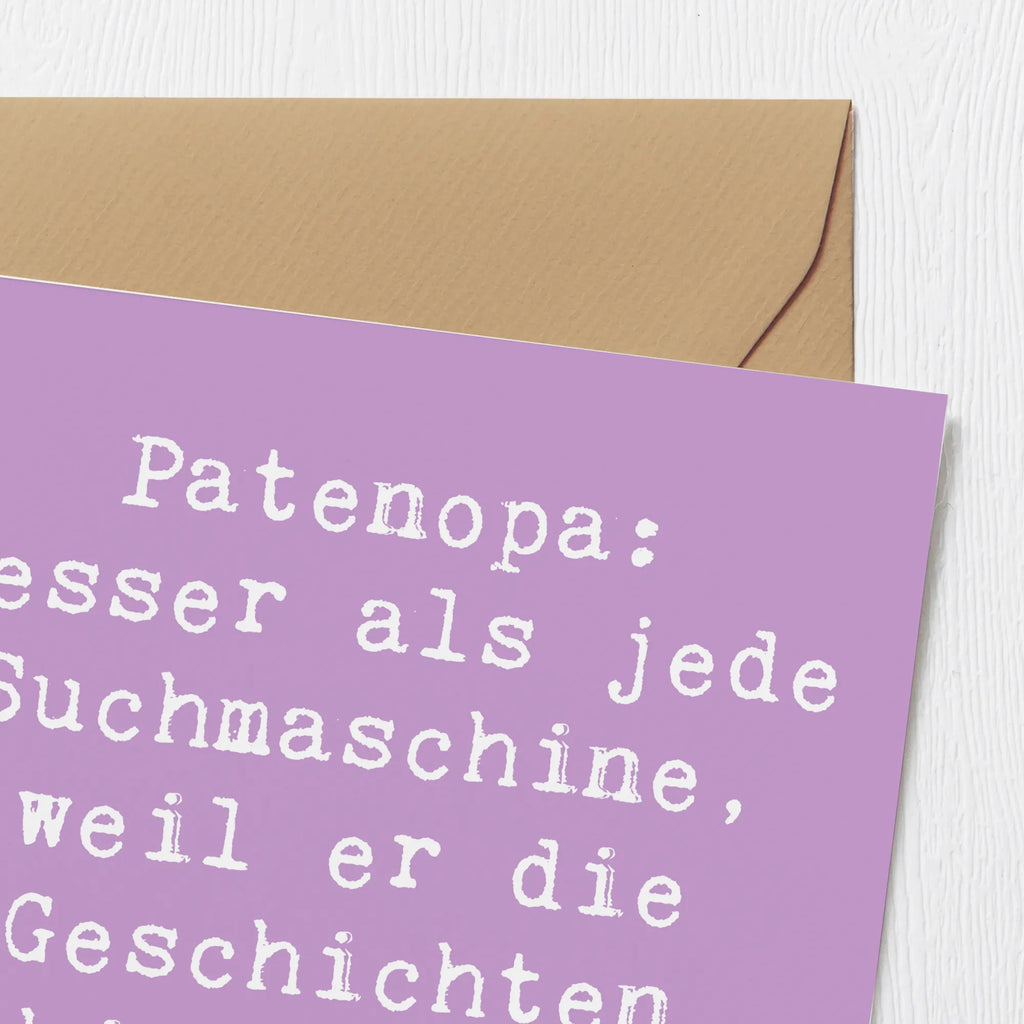 Deluxe Karte Spruch Patenopa Geschichten Karte, Hochwertige Grußkarte, Hochzeitskarte, Hochwertige Klappkarte, Grußkarte, Einladungskarte, Klappkarte, Glückwunschkarte, Geburtstagskarte, Familie, Vatertag, Muttertag, Bruder, Schwester, Mama, Papa, Oma, Opa