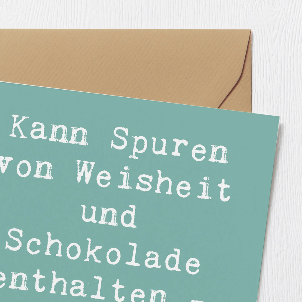 Deluxe Card Saying Kann Spuren von Weisheit und Schokolade enthalten - Patenopa im Einsatz! Geburtstagskarte, Hochwertige Klappkarte, Karte, Grußkarte, Klappkarte, Einladungskarte, Glückwunschkarte, Hochwertige Grußkarte, Hochzeitskarte, Familie, Vatertag, Muttertag, Bruder, Schwester, Mama, Papa, Oma, Opa