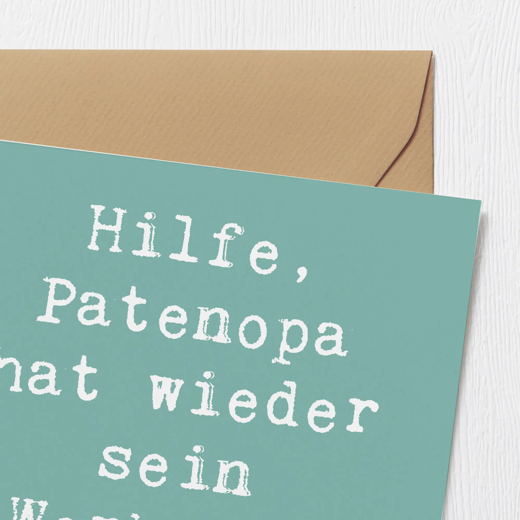 Deluxe Card Saying Hilfe, Patenopa hat wieder sein Werkzeug gefunden! Karte, Hochwertige Grußkarte, Glückwunschkarte, Einladungskarte, Grußkarte, Hochwertige Klappkarte, Geburtstagskarte, Hochzeitskarte, Klappkarte, Familie, Vatertag, Muttertag, Bruder, Schwester, Mama, Papa, Oma, Opa