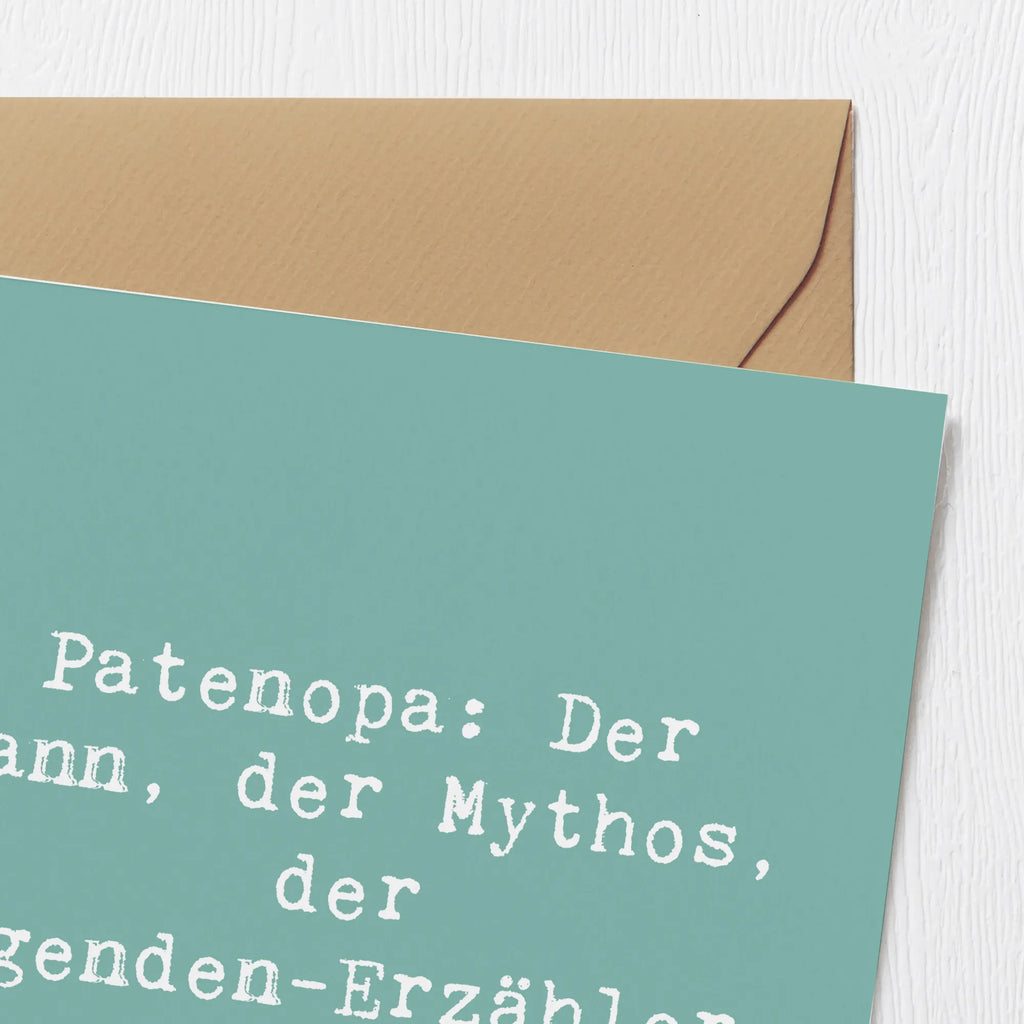 Deluxe Card Saying Patenopa: Der Mann, der Mythos, der Legenden-Erzähler. Hochwertige Grußkarte, Karte, Hochwertige Klappkarte, Glückwunschkarte, Klappkarte, Einladungskarte, Hochzeitskarte, Grußkarte, Geburtstagskarte, Familie, Vatertag, Muttertag, Bruder, Schwester, Mama, Papa, Oma, Opa