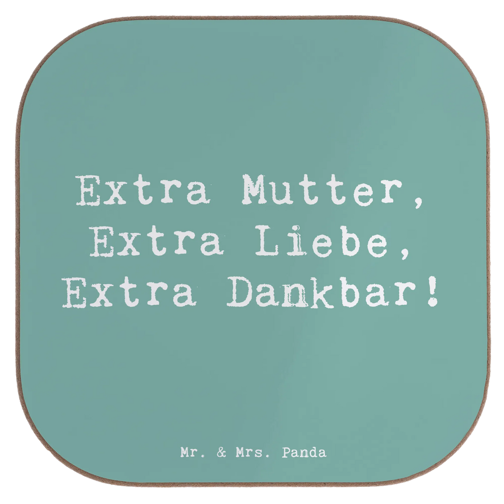 Square coaster Saying Extra Mutter, Extra Liebe, Extra Dankbar! Untersetzer, Bierdeckel, Glasuntersetzer, Untersetzer Gläser, Getränkeuntersetzer, Untersetzer aus Holz, Untersetzer für Gläser, Korkuntersetzer, Untersetzer Holz, Holzuntersetzer, Tassen Untersetzer, Untersetzer Design, Familie, Vatertag, Muttertag, Bruder, Schwester, Mama, Papa, Oma, Opa