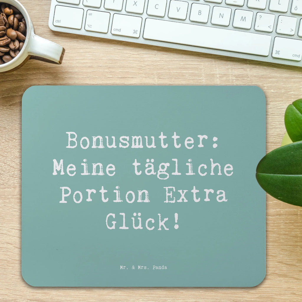 Mauspad Spruch Bonusmutter Glück Mousepad, Computer zubehör, Büroausstattung, PC Zubehör, Arbeitszimmer, Mauspad, Einzigartiges Mauspad, Designer Mauspad, Mausunterlage, Mauspad Büro, Familie, Vatertag, Muttertag, Bruder, Schwester, Mama, Papa, Oma, Opa