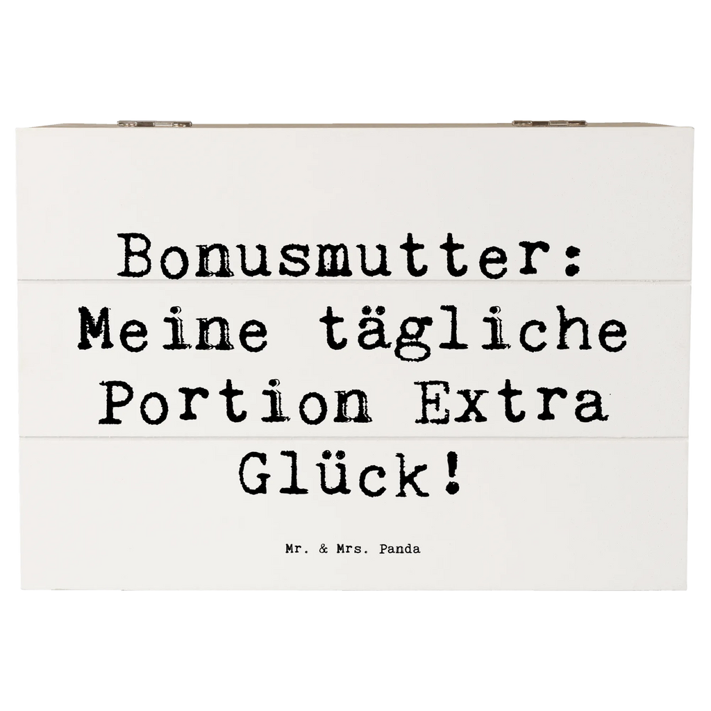 Holzkiste Spruch Bonusmutter Glück Schatulle, Dekokiste, Erinnerungsbox, Schatzkiste, Aufbewahrungsbox, Truhe, Geschenkdose, Kiste, Holzkiste, XXL, Erinnerungskiste, Geschenkbox, Familie, Vatertag, Muttertag, Bruder, Schwester, Mama, Papa, Oma, Opa