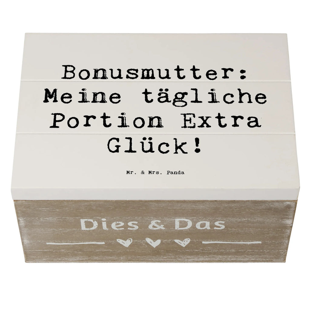 Holzkiste Spruch Bonusmutter Glück Schatulle, Dekokiste, Erinnerungsbox, Schatzkiste, Aufbewahrungsbox, Truhe, Geschenkdose, Kiste, Holzkiste, XXL, Erinnerungskiste, Geschenkbox, Familie, Vatertag, Muttertag, Bruder, Schwester, Mama, Papa, Oma, Opa