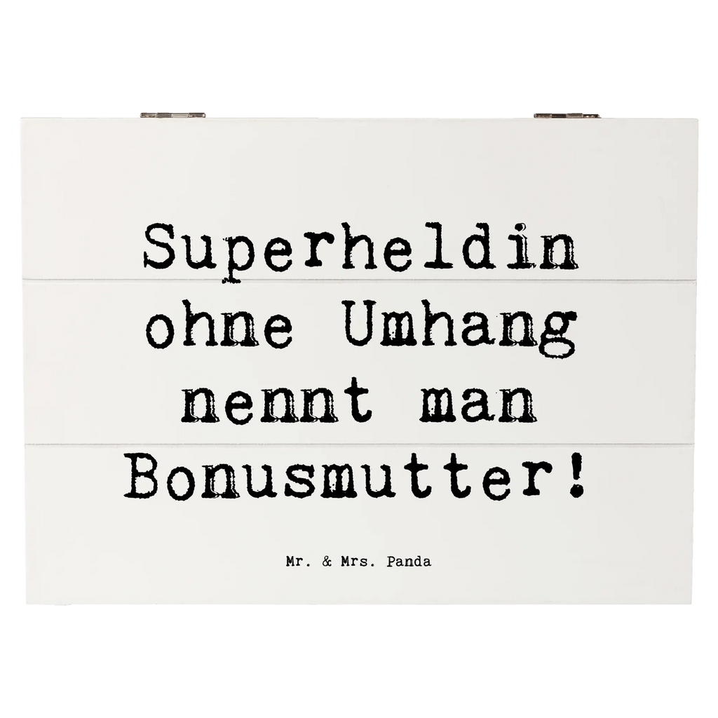 Holzkiste Spruch Bonusmutter Superheld Kiste, Geschenkbox, Truhe, Erinnerungsbox, Aufbewahrungsbox, Holzkiste, Schatzkiste, XXL, Erinnerungskiste, Dekokiste, Geschenkdose, Schatulle, Familie, Vatertag, Muttertag, Bruder, Schwester, Mama, Papa, Oma, Opa