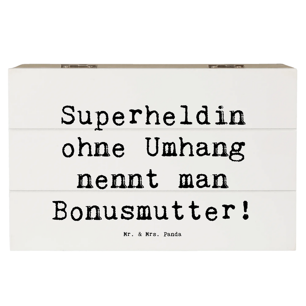 Holzkiste Spruch Bonusmutter Superheld Kiste, Geschenkbox, Truhe, Erinnerungsbox, Aufbewahrungsbox, Holzkiste, Schatzkiste, XXL, Erinnerungskiste, Dekokiste, Geschenkdose, Schatulle, Familie, Vatertag, Muttertag, Bruder, Schwester, Mama, Papa, Oma, Opa