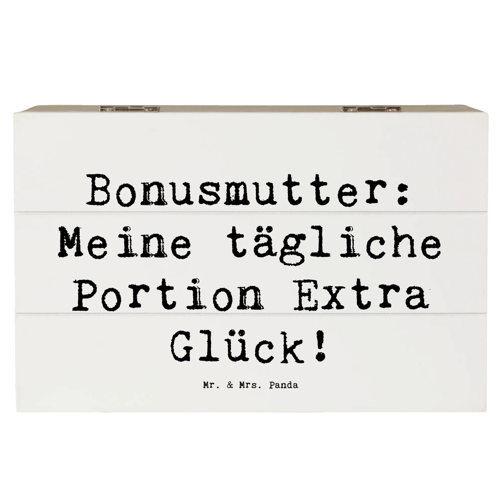 Holzkiste Spruch Bonusmutter Glück Schatulle, Dekokiste, Erinnerungsbox, Schatzkiste, Aufbewahrungsbox, Truhe, Geschenkdose, Kiste, Holzkiste, XXL, Erinnerungskiste, Geschenkbox, Familie, Vatertag, Muttertag, Bruder, Schwester, Mama, Papa, Oma, Opa