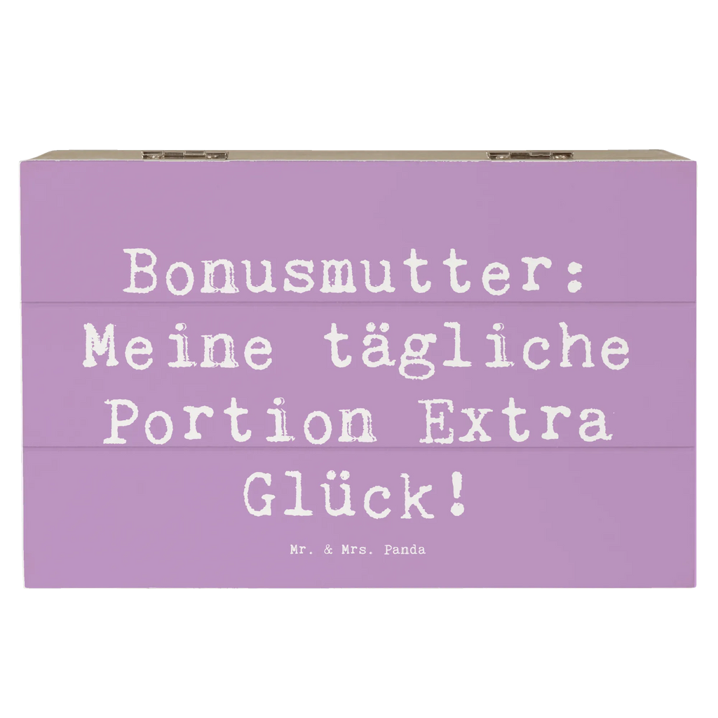 Holzkiste Spruch Bonusmutter Glück Schatulle, Dekokiste, Erinnerungsbox, Schatzkiste, Aufbewahrungsbox, Truhe, Geschenkdose, Kiste, Holzkiste, XXL, Erinnerungskiste, Geschenkbox, Familie, Vatertag, Muttertag, Bruder, Schwester, Mama, Papa, Oma, Opa