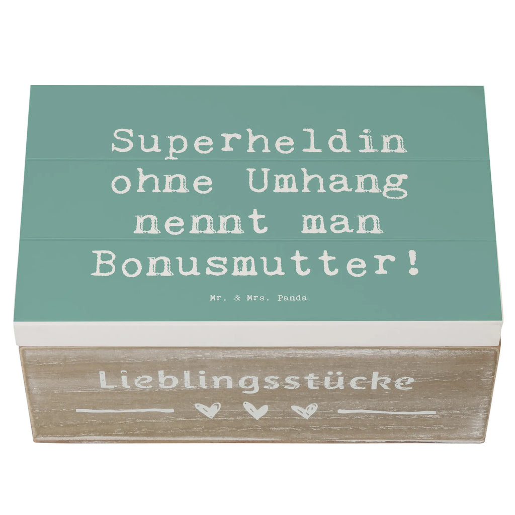 Holzkiste Spruch Bonusmutter Superheld Kiste, Geschenkbox, Truhe, Erinnerungsbox, Aufbewahrungsbox, Holzkiste, Schatzkiste, XXL, Erinnerungskiste, Dekokiste, Geschenkdose, Schatulle, Familie, Vatertag, Muttertag, Bruder, Schwester, Mama, Papa, Oma, Opa