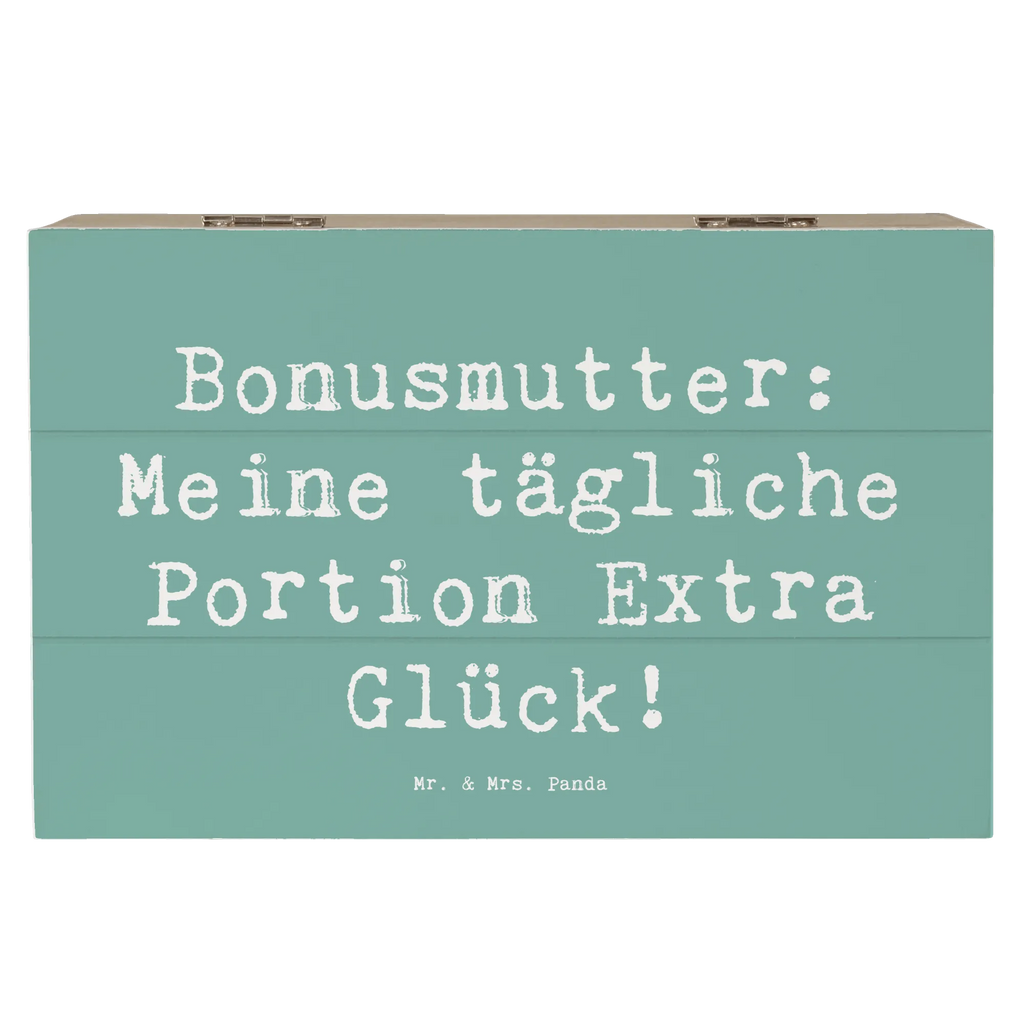 Holzkiste Spruch Bonusmutter Glück Schatulle, Dekokiste, Erinnerungsbox, Schatzkiste, Aufbewahrungsbox, Truhe, Geschenkdose, Kiste, Holzkiste, XXL, Erinnerungskiste, Geschenkbox, Familie, Vatertag, Muttertag, Bruder, Schwester, Mama, Papa, Oma, Opa