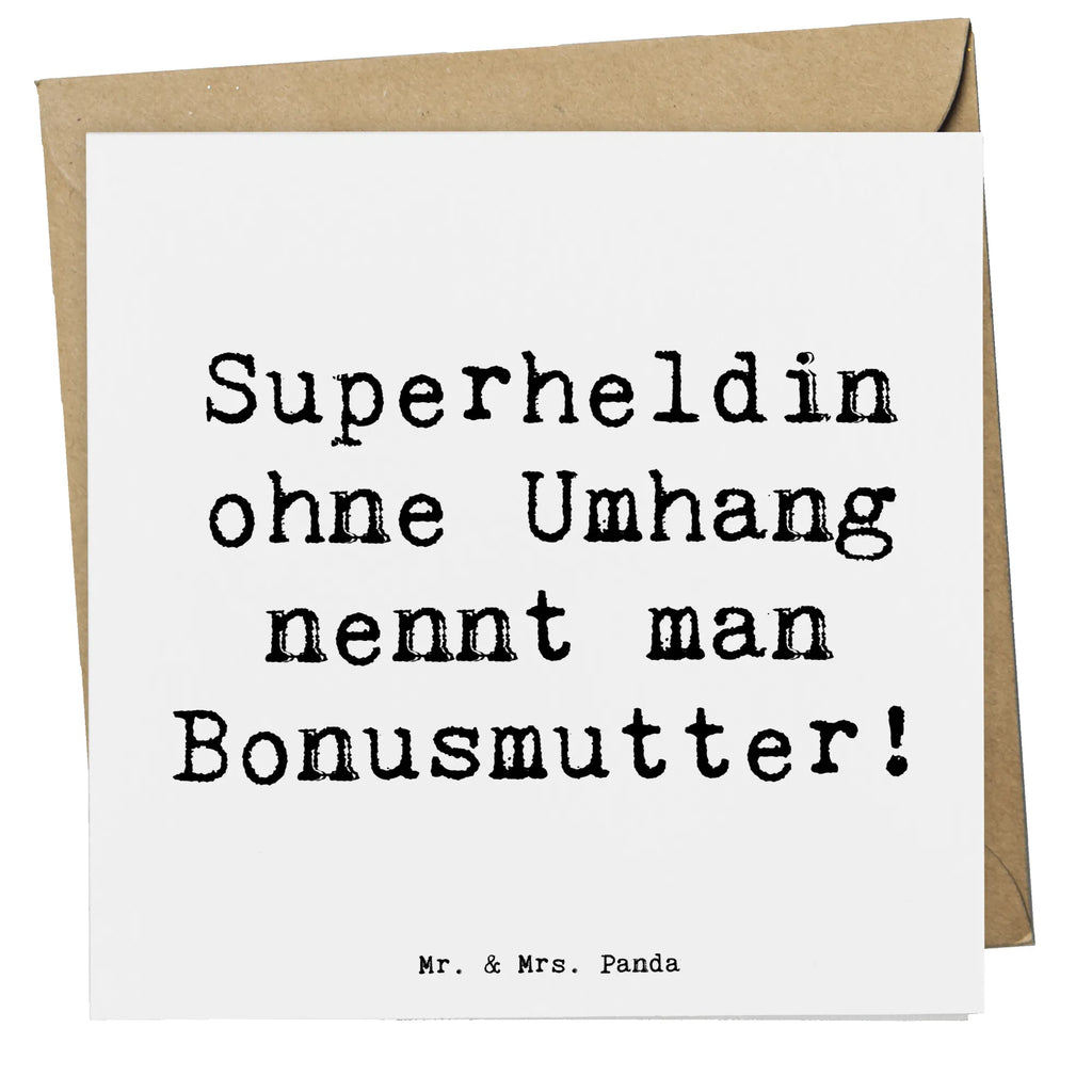 Deluxe Card Saying Superheldin ohne Umhang nennt man Bonusmutter! Karte, Hochwertige Grußkarte, Hochzeitskarte, Glückwunschkarte, Einladungskarte, Grußkarte, Klappkarte, Hochwertige Klappkarte, Geburtstagskarte, Familie, Vatertag, Muttertag, Bruder, Schwester, Mama, Papa, Oma, Opa