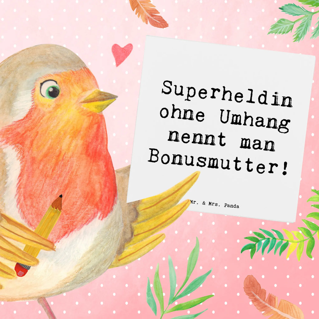 Deluxe Card Saying Superheldin ohne Umhang nennt man Bonusmutter! Karte, Hochwertige Grußkarte, Hochzeitskarte, Glückwunschkarte, Einladungskarte, Grußkarte, Klappkarte, Hochwertige Klappkarte, Geburtstagskarte, Familie, Vatertag, Muttertag, Bruder, Schwester, Mama, Papa, Oma, Opa