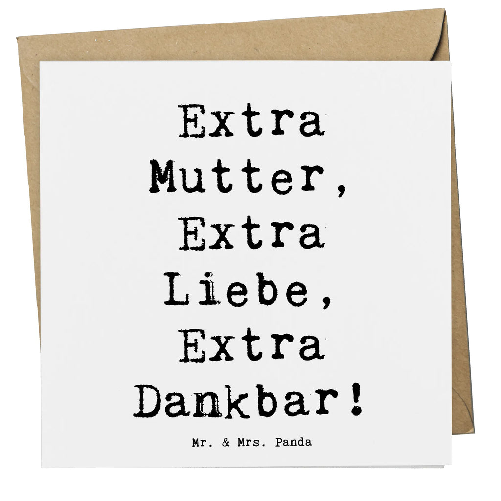 Deluxe Card Saying Extra Mutter, Extra Liebe, Extra Dankbar! Grußkarte, Karte, Hochwertige Klappkarte, Einladungskarte, Hochwertige Grußkarte, Glückwunschkarte, Hochzeitskarte, Klappkarte, Geburtstagskarte, Familie, Vatertag, Muttertag, Bruder, Schwester, Mama, Papa, Oma, Opa