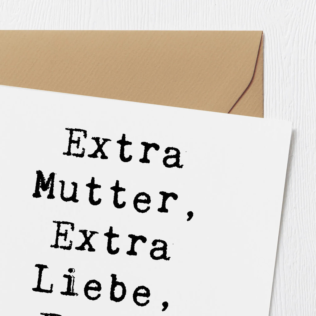 Deluxe Card Saying Extra Mutter, Extra Liebe, Extra Dankbar! Grußkarte, Karte, Hochwertige Klappkarte, Einladungskarte, Hochwertige Grußkarte, Glückwunschkarte, Hochzeitskarte, Klappkarte, Geburtstagskarte, Familie, Vatertag, Muttertag, Bruder, Schwester, Mama, Papa, Oma, Opa