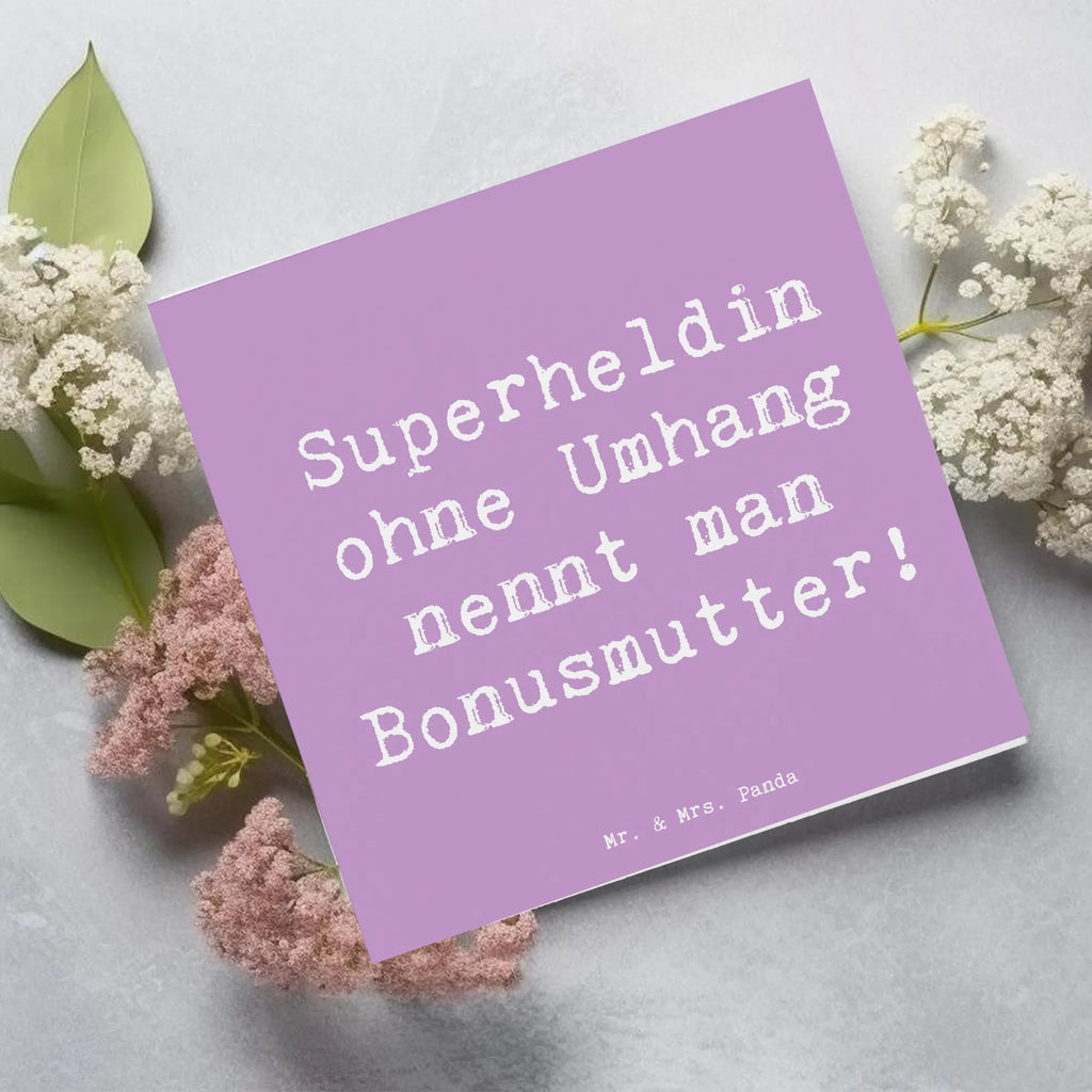Deluxe Card Saying Superheldin ohne Umhang nennt man Bonusmutter! Karte, Hochwertige Grußkarte, Hochzeitskarte, Glückwunschkarte, Einladungskarte, Grußkarte, Klappkarte, Hochwertige Klappkarte, Geburtstagskarte, Familie, Vatertag, Muttertag, Bruder, Schwester, Mama, Papa, Oma, Opa