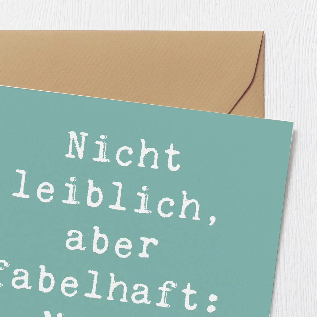 Deluxe Card Saying Nicht leiblich, aber fabelhaft: Meine Bonusmutter! Grußkarte, Glückwunschkarte, Karte, Hochwertige Klappkarte, Hochwertige Grußkarte, Geburtstagskarte, Einladungskarte, Hochzeitskarte, Klappkarte, Familie, Vatertag, Muttertag, Bruder, Schwester, Mama, Papa, Oma, Opa