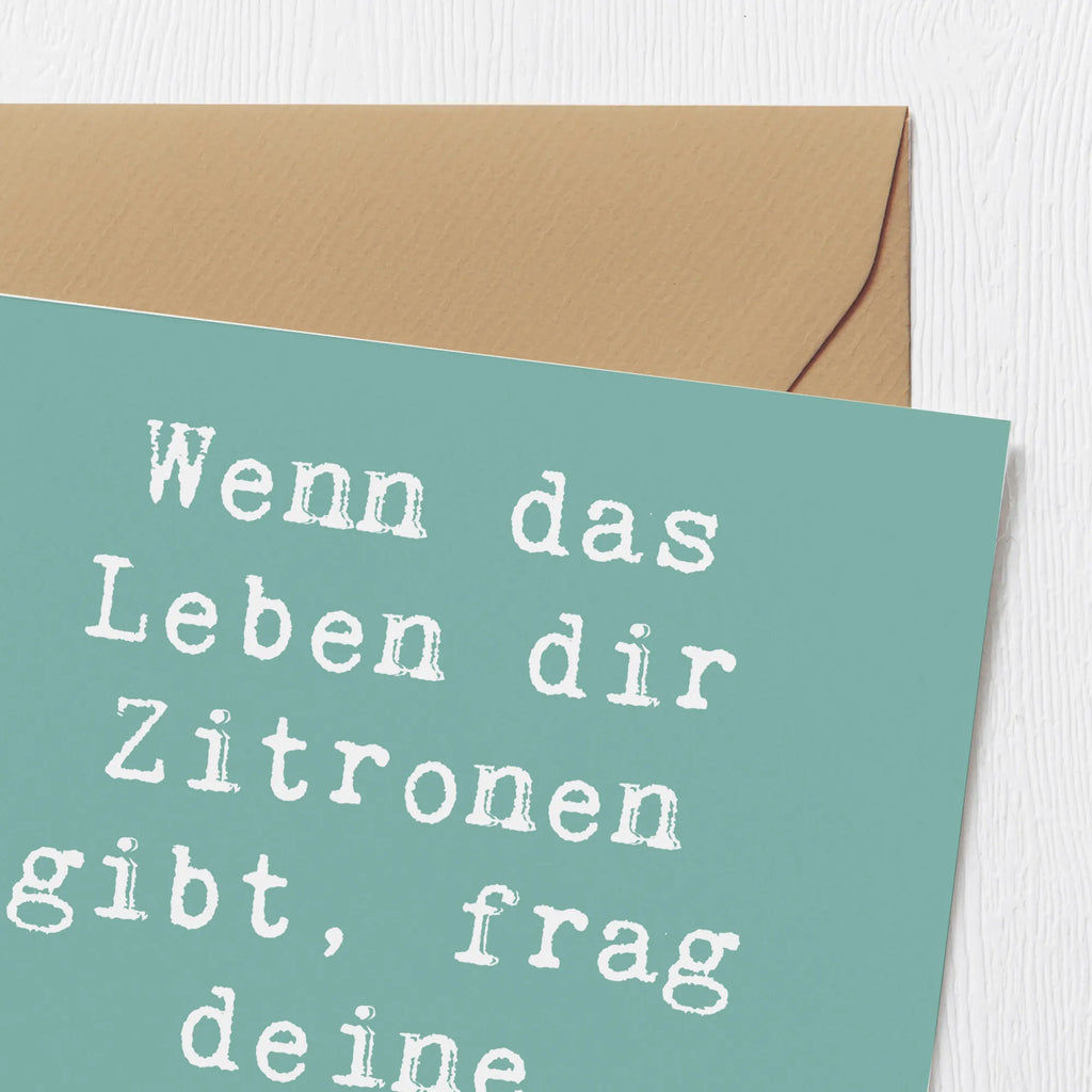 Deluxe Card Saying Wenn das Leben dir Zitronen gibt, frag deine Bonusmutter um Rat! Grußkarte, Geburtstagskarte, Einladungskarte, Glückwunschkarte, Hochzeitskarte, Klappkarte, Hochwertige Grußkarte, Karte, Hochwertige Klappkarte, Familie, Vatertag, Muttertag, Bruder, Schwester, Mama, Papa, Oma, Opa