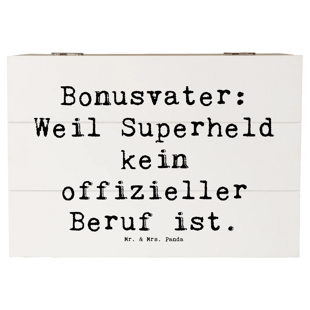 Holzkiste Spruch Bonusvater Superheld Schatzkiste, Kiste, Geschenkdose, Holzkiste, Geschenkbox, Truhe, Erinnerungskiste, Schatulle, Aufbewahrungsbox, Erinnerungsbox, Dekokiste, XXL, Familie, Vatertag, Muttertag, Bruder, Schwester, Mama, Papa, Oma, Opa
