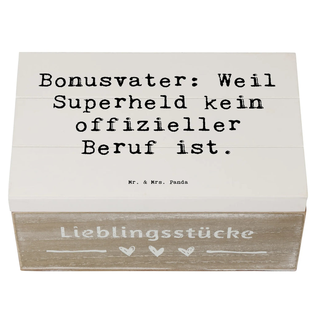 Holzkiste Spruch Bonusvater Superheld Schatzkiste, Kiste, Geschenkdose, Holzkiste, Geschenkbox, Truhe, Erinnerungskiste, Schatulle, Aufbewahrungsbox, Erinnerungsbox, Dekokiste, XXL, Familie, Vatertag, Muttertag, Bruder, Schwester, Mama, Papa, Oma, Opa