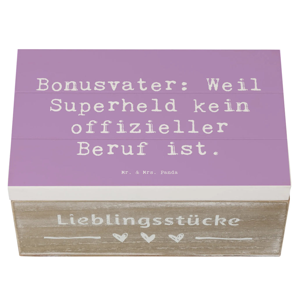Holzkiste Spruch Bonusvater Superheld Schatzkiste, Kiste, Geschenkdose, Holzkiste, Geschenkbox, Truhe, Erinnerungskiste, Schatulle, Aufbewahrungsbox, Erinnerungsbox, Dekokiste, XXL, Familie, Vatertag, Muttertag, Bruder, Schwester, Mama, Papa, Oma, Opa