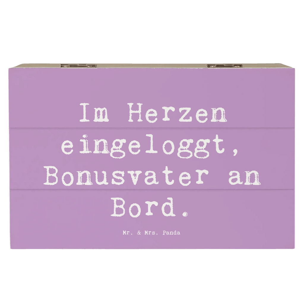 Holzkiste Spruch Bonusvater Herz Schatzkiste, Erinnerungsbox, Schatulle, XXL, Kiste, Erinnerungskiste, Aufbewahrungsbox, Geschenkbox, Dekokiste, Truhe, Geschenkdose, Holzkiste, Familie, Vatertag, Muttertag, Bruder, Schwester, Mama, Papa, Oma, Opa