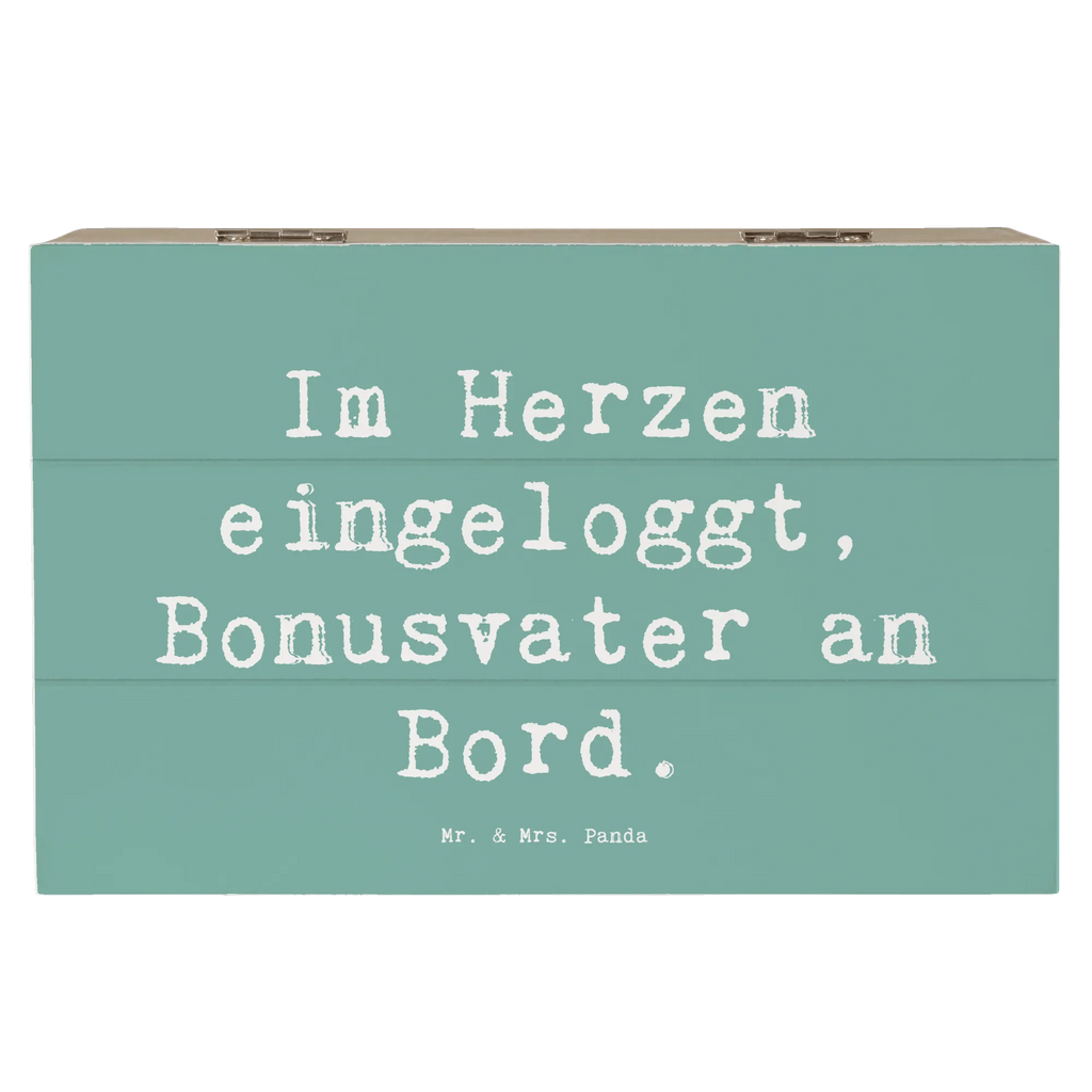 Holzkiste Spruch Bonusvater Herz Schatzkiste, Erinnerungsbox, Schatulle, XXL, Kiste, Erinnerungskiste, Aufbewahrungsbox, Geschenkbox, Dekokiste, Truhe, Geschenkdose, Holzkiste, Familie, Vatertag, Muttertag, Bruder, Schwester, Mama, Papa, Oma, Opa