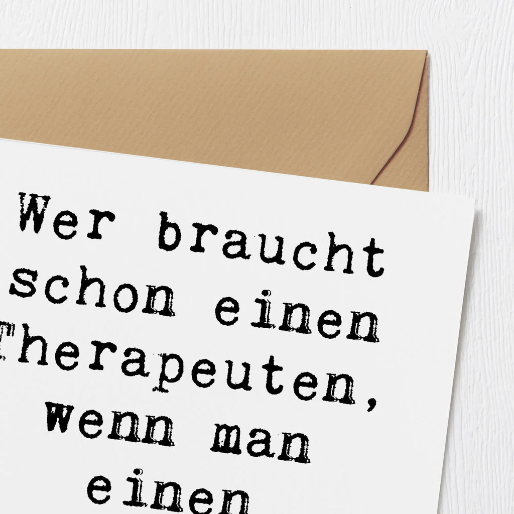Deluxe Card Saying Wer braucht schon einen Therapeuten, wenn man einen Bonusvater hat? Hochwertige Grußkarte, Karte, Einladungskarte, Grußkarte, Geburtstagskarte, Klappkarte, Hochwertige Klappkarte, Hochzeitskarte, Glückwunschkarte, Familie, Vatertag, Muttertag, Bruder, Schwester, Mama, Papa, Oma, Opa