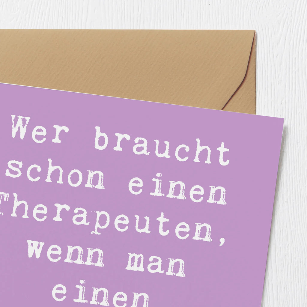 Deluxe Card Saying Wer braucht schon einen Therapeuten, wenn man einen Bonusvater hat? Hochwertige Grußkarte, Karte, Einladungskarte, Grußkarte, Geburtstagskarte, Klappkarte, Hochwertige Klappkarte, Hochzeitskarte, Glückwunschkarte, Familie, Vatertag, Muttertag, Bruder, Schwester, Mama, Papa, Oma, Opa