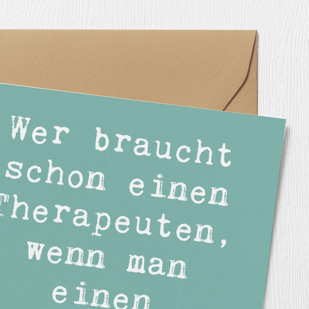 Deluxe Card Saying Wer braucht schon einen Therapeuten, wenn man einen Bonusvater hat? Hochwertige Grußkarte, Karte, Einladungskarte, Grußkarte, Geburtstagskarte, Klappkarte, Hochwertige Klappkarte, Hochzeitskarte, Glückwunschkarte, Familie, Vatertag, Muttertag, Bruder, Schwester, Mama, Papa, Oma, Opa