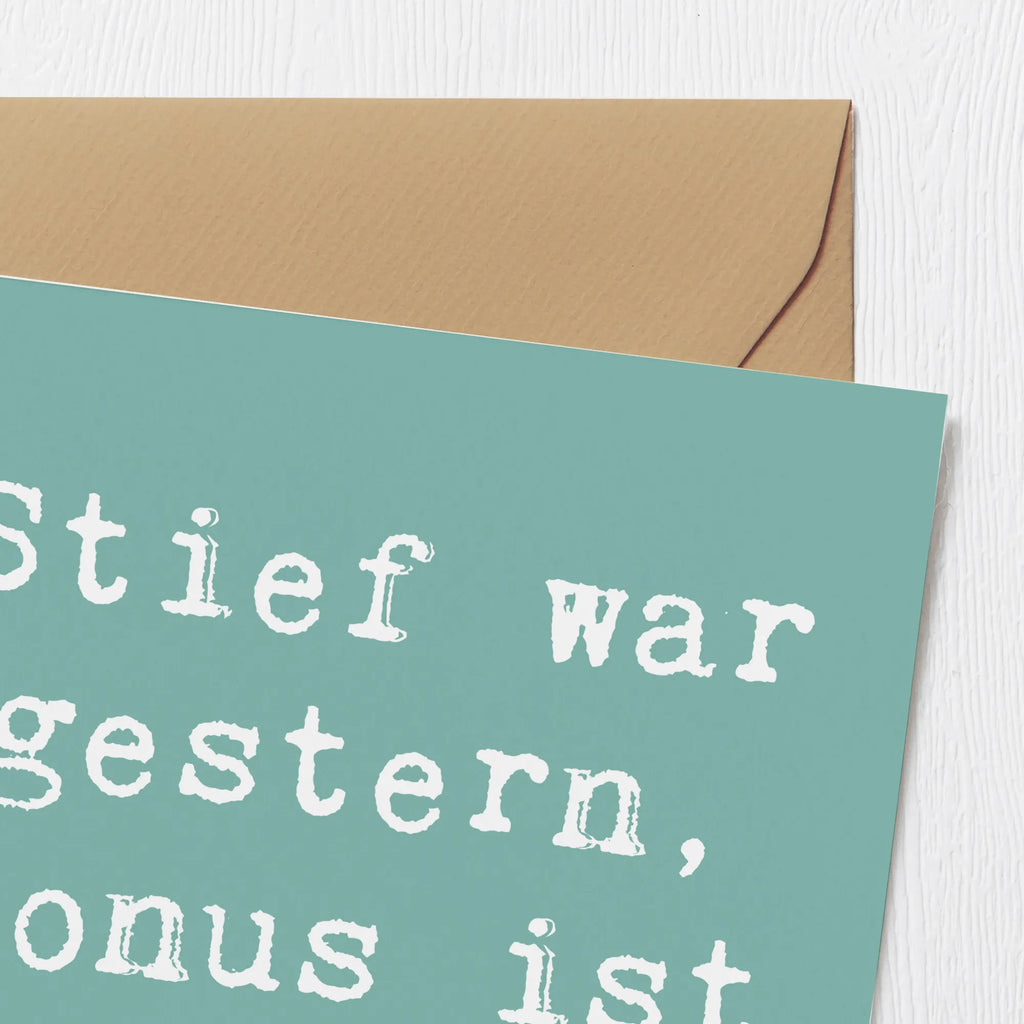 Deluxe Karte Spruch Bonusvater Freude Glückwunschkarte, Hochwertige Grußkarte, Hochwertige Klappkarte, Karte, Grußkarte, Hochzeitskarte, Einladungskarte, Geburtstagskarte, Klappkarte, Familie, Vatertag, Muttertag, Bruder, Schwester, Mama, Papa, Oma, Opa