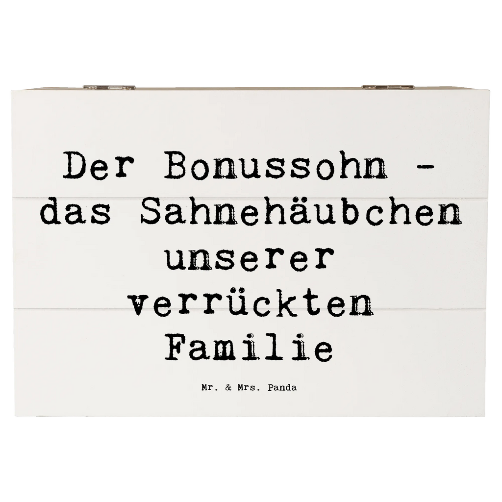 Holzkiste Spruch Der Bonussohn Truhe, Erinnerungskiste, Schatulle, Geschenkbox, Erinnerungsbox, Schatzkiste, Geschenkdose, Aufbewahrungsbox, Holzkiste, XXL, Kiste, Dekokiste, Familie, Vatertag, Muttertag, Bruder, Schwester, Mama, Papa, Oma, Opa