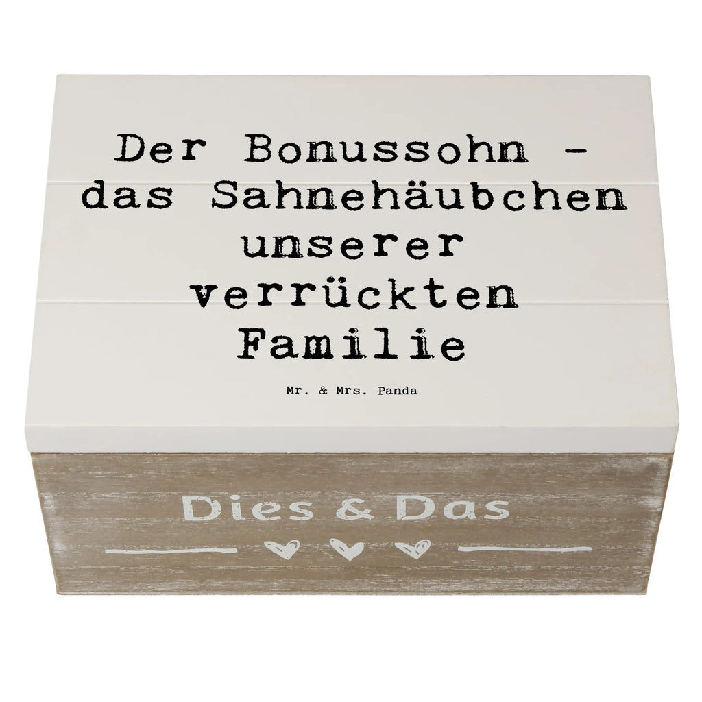 Holzkiste Spruch Der Bonussohn Truhe, Erinnerungskiste, Schatulle, Geschenkbox, Erinnerungsbox, Schatzkiste, Geschenkdose, Aufbewahrungsbox, Holzkiste, XXL, Kiste, Dekokiste, Familie, Vatertag, Muttertag, Bruder, Schwester, Mama, Papa, Oma, Opa