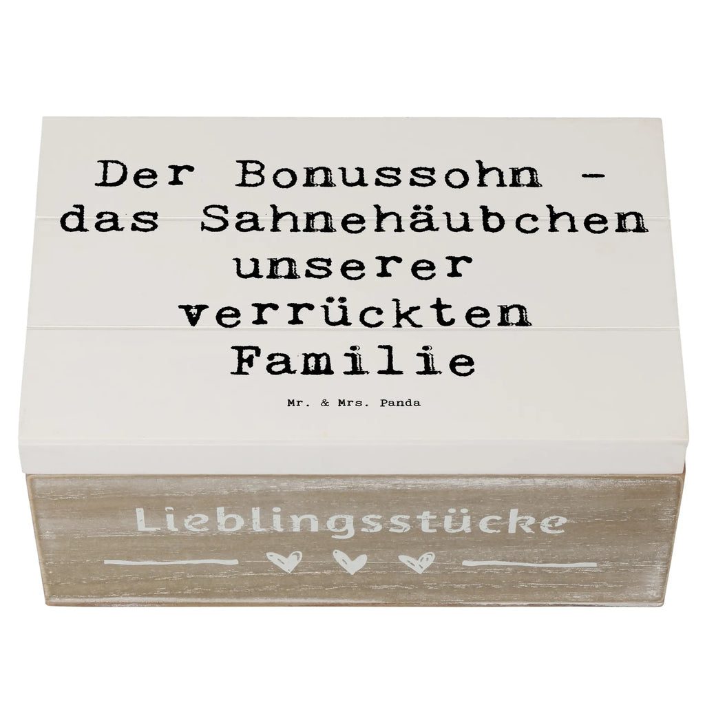 Holzkiste Spruch Der Bonussohn Truhe, Erinnerungskiste, Schatulle, Geschenkbox, Erinnerungsbox, Schatzkiste, Geschenkdose, Aufbewahrungsbox, Holzkiste, XXL, Kiste, Dekokiste, Familie, Vatertag, Muttertag, Bruder, Schwester, Mama, Papa, Oma, Opa