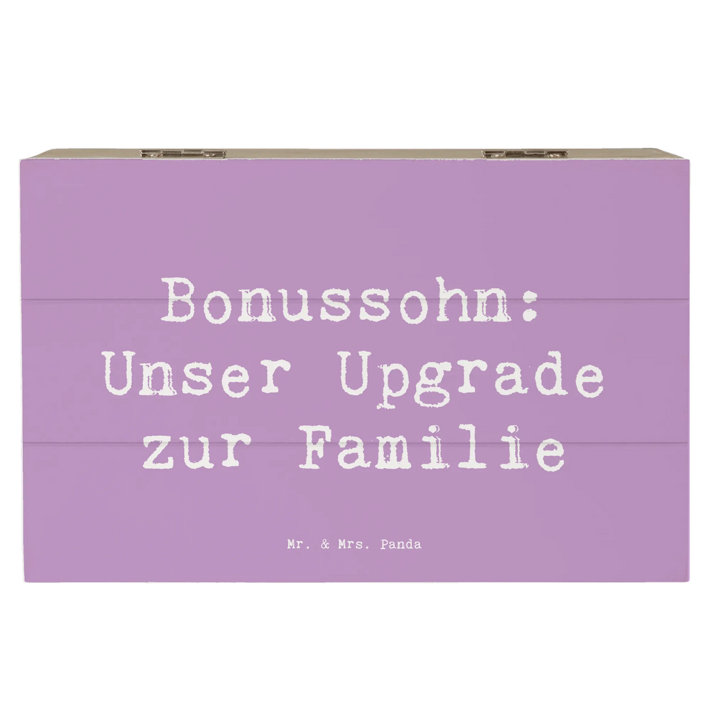 Wooden chest Saying Bonussohn: Unser Upgrade zur Familie Schatulle, Holzkiste, Truhe, Erinnerungsbox, Erinnerungskiste, XXL, Kiste, Geschenkdose, Aufbewahrungsbox, Geschenkbox, Dekokiste, Schatzkiste, Familie, Vatertag, Muttertag, Bruder, Schwester, Mama, Papa, Oma, Opa