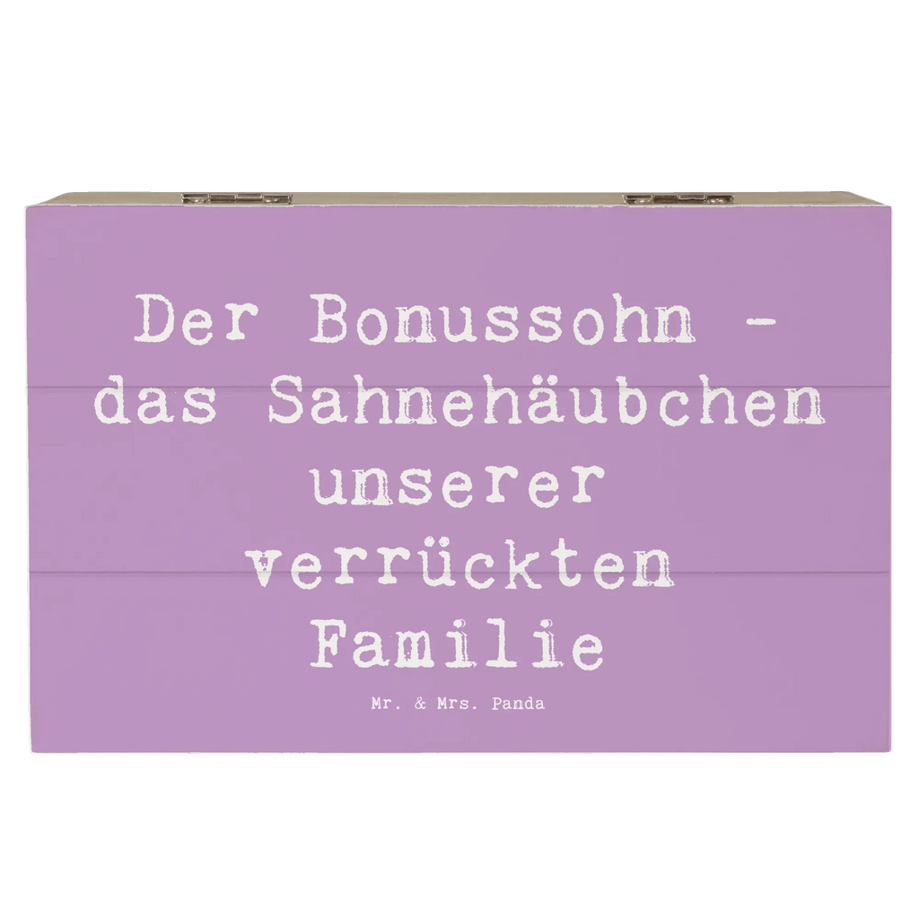 Holzkiste Spruch Der Bonussohn Truhe, Erinnerungskiste, Schatulle, Geschenkbox, Erinnerungsbox, Schatzkiste, Geschenkdose, Aufbewahrungsbox, Holzkiste, XXL, Kiste, Dekokiste, Familie, Vatertag, Muttertag, Bruder, Schwester, Mama, Papa, Oma, Opa