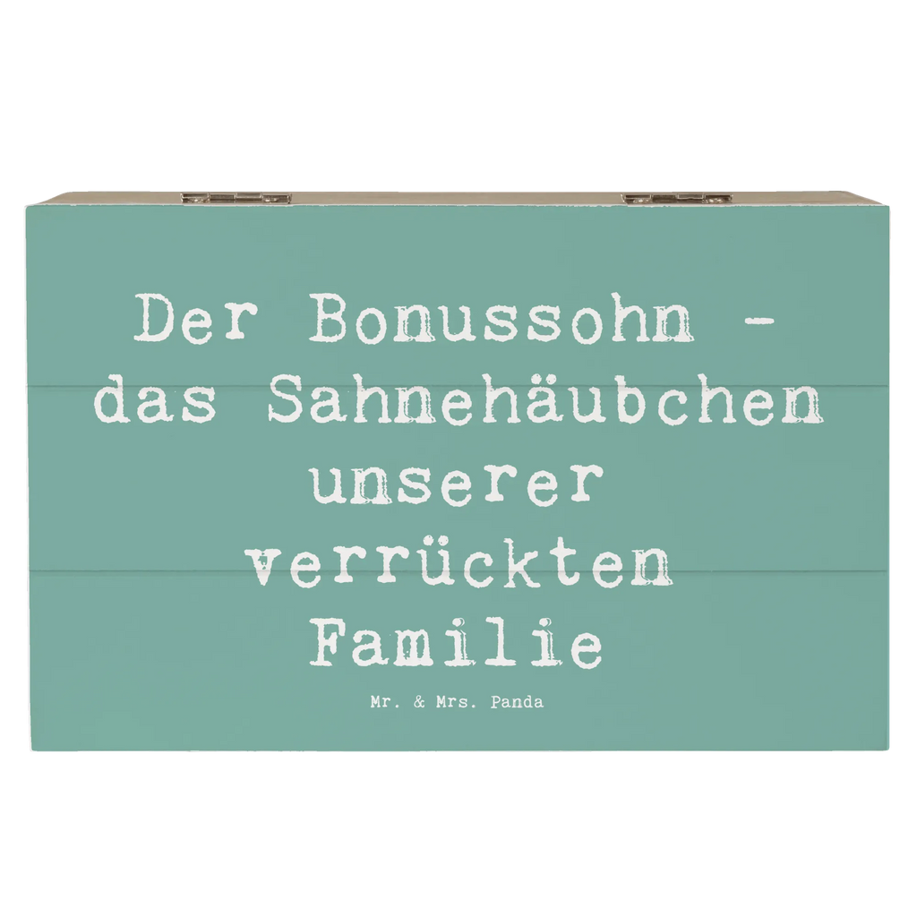 Holzkiste Spruch Der Bonussohn Truhe, Erinnerungskiste, Schatulle, Geschenkbox, Erinnerungsbox, Schatzkiste, Geschenkdose, Aufbewahrungsbox, Holzkiste, XXL, Kiste, Dekokiste, Familie, Vatertag, Muttertag, Bruder, Schwester, Mama, Papa, Oma, Opa
