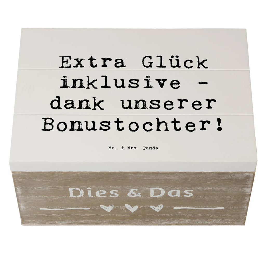 Holzkiste Spruch Bonustochter Glück Erinnerungskiste, Dekokiste, Geschenkdose, Kiste, Truhe, Schatzkiste, XXL, Holzkiste, Schatulle, Aufbewahrungsbox, Geschenkbox, Erinnerungsbox, Familie, Vatertag, Muttertag, Bruder, Schwester, Mama, Papa, Oma, Opa